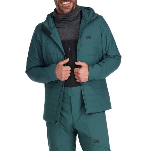 NWT $249 Outdoor Research Shadow Insulated Hoodie Jacket in Treeline Green - Picture 4 of 7